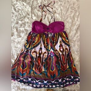 XOXO Multicolor Halter Kids Dress